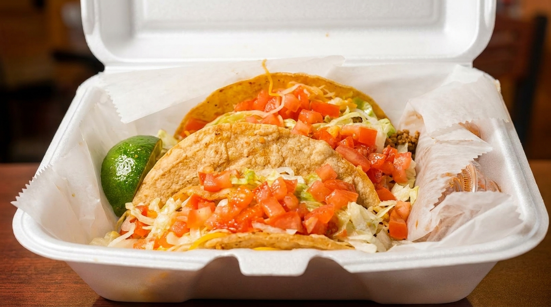 A food truck with a big menu